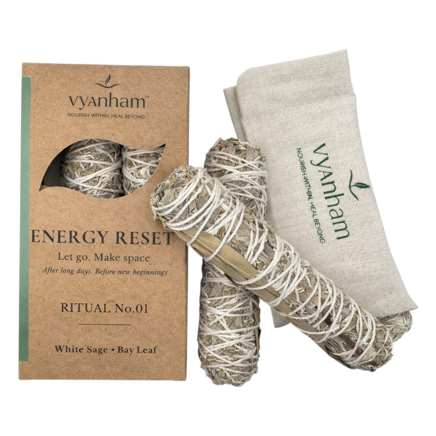 Ritual No.1 | Energy Reset (White Sage + Bay Leaf)